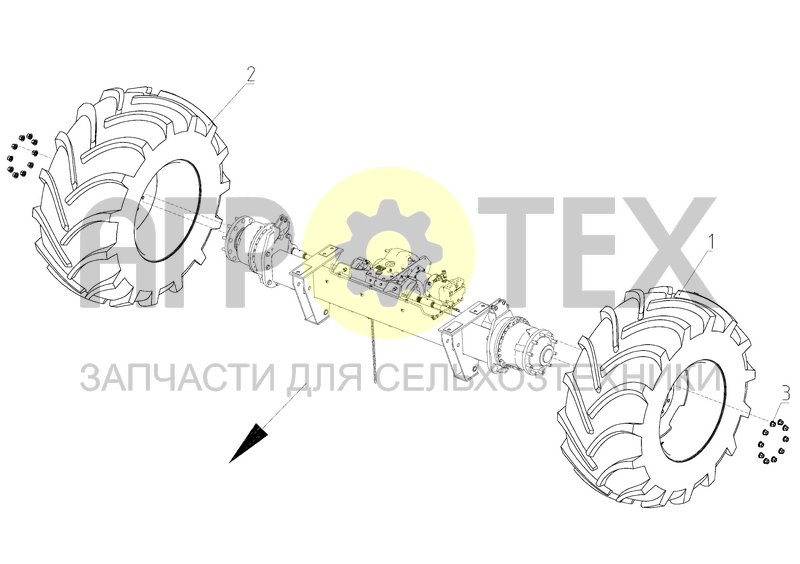 Колесо ведущее (142.04.03.000Ф) (№3 на схеме)